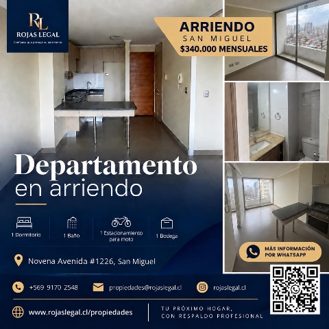 Fotografía 1 de Departamento de 1 dormitorio en arriendo San Migu